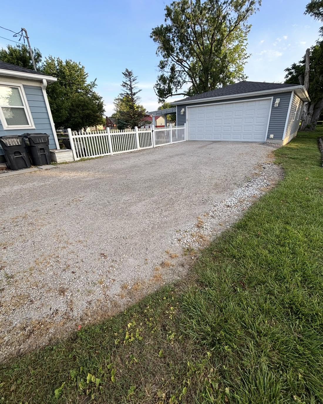 Gravel garage pad before concrete work